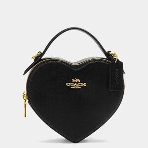 Coach Black Heart Mini Bag with Gold Accents